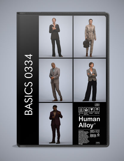 3D people models business bundle, 5 scanned humans for 3ds Max rendering