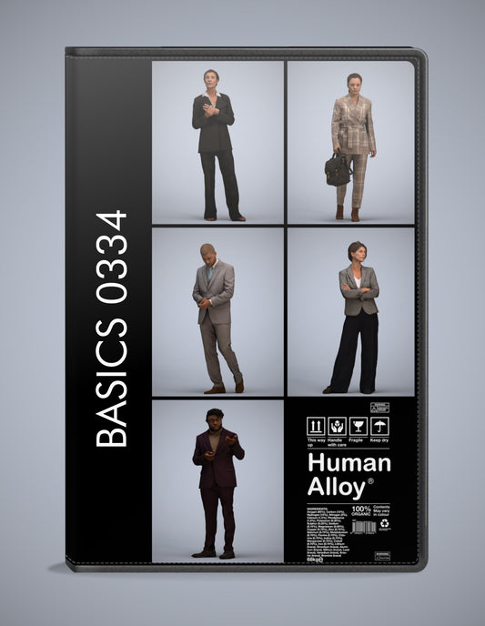 3D people models business bundle, 5 scanned humans for 3ds Max rendering