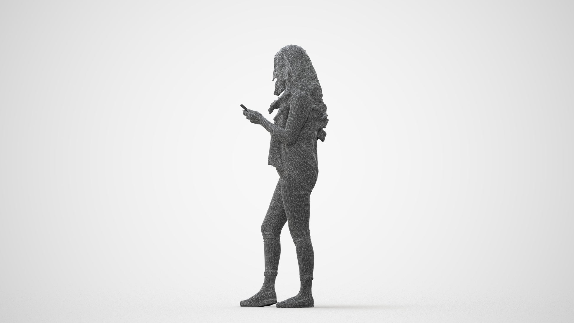 3D scanned woman walking, photorealistic archviz people for Enscape and SketchUp, square thumbnail