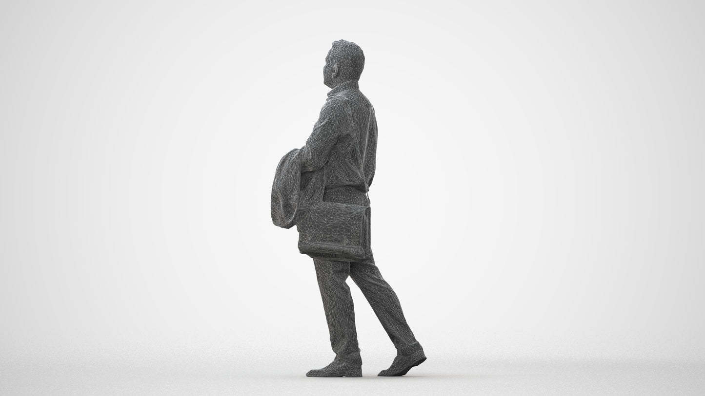 realistic 3D man business, scanned archviz people for Blender and 3ds Max, square thumbnail