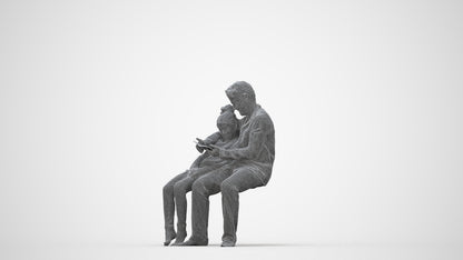 photogrammetry 3D girl kids, realistic human model archviz FBX, wireframe back view