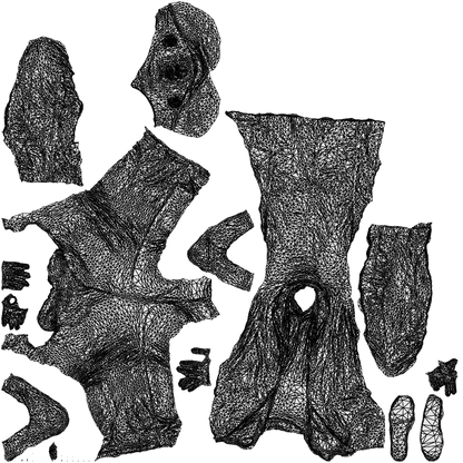 photogrammetry 3D man casual walking, realistic human model archviz FBX, wireframe top-down view