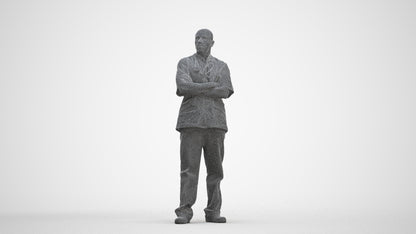 scanned 3D man medical, photogrammetry people for Enscape and V-Ray, three-quarter front view render