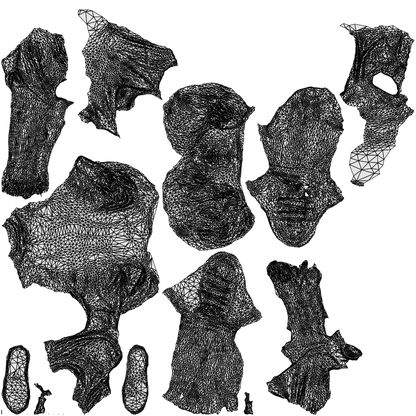 realistic 3D people boy casual kids, render-ready for V-Ray and Corona, FBX OBJ, wireframe top-down view