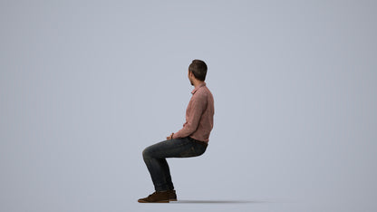 realistic 3D people man casual pool, render-ready for V-Ray and Corona, FBX OBJ, three-quarter view render