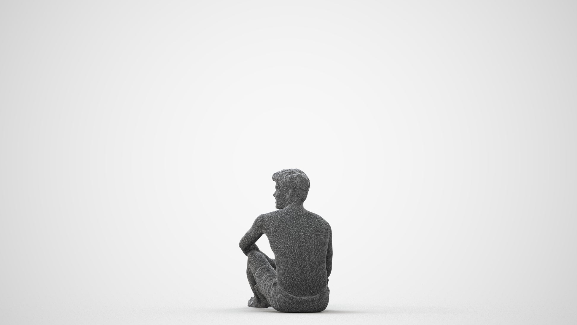 realistic 3D human man pool, archviz people FBX OBJ for Blender, square thumbnail