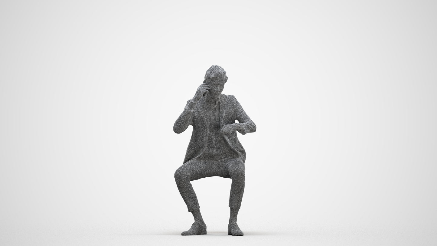 photogrammetry 3D man business, realistic human model archviz FBX, three-quarter front view render