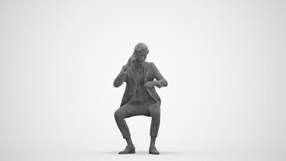 photogrammetry 3D man business, realistic human model archviz FBX, three-quarter front view render