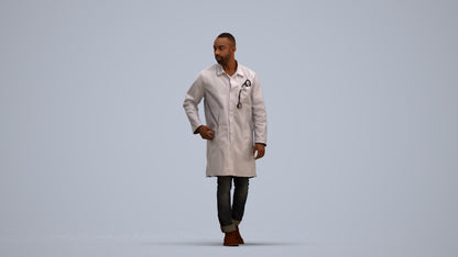 3D human model man medical, photogrammetry scanned person for archviz, standing pose render