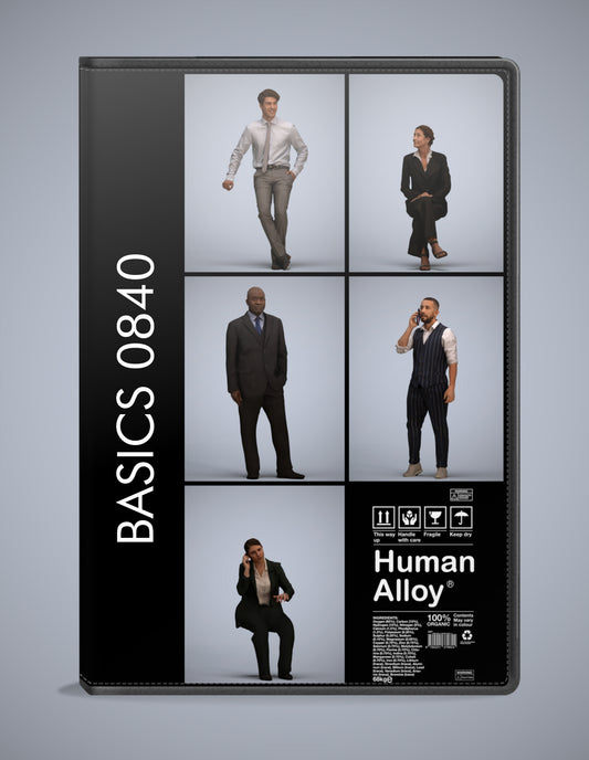 3D human models business bundle, 5 photogrammetry scanned people for archviz