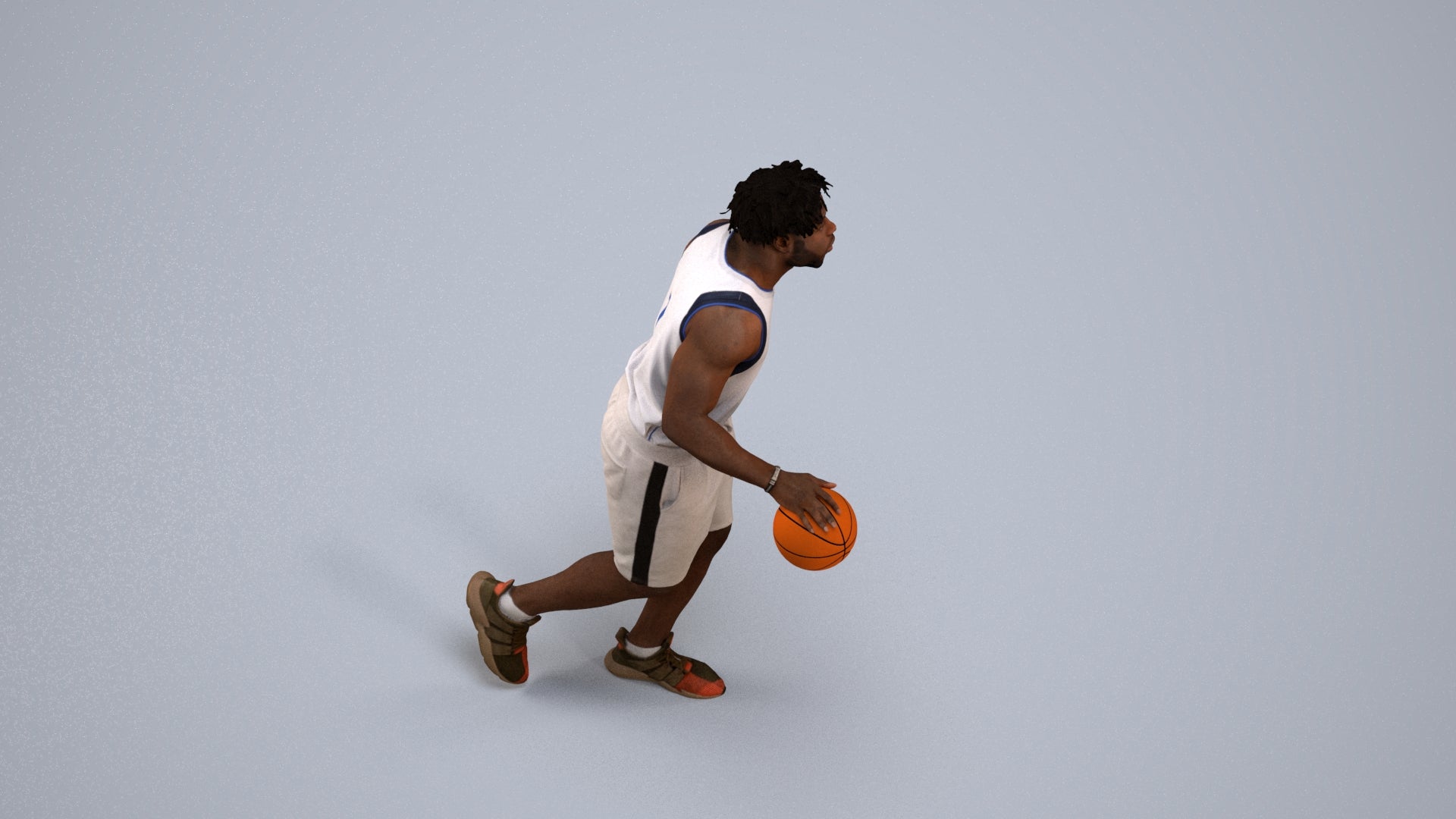 3D scanned man sport, photorealistic archviz people for Enscape and SketchUp, back view render