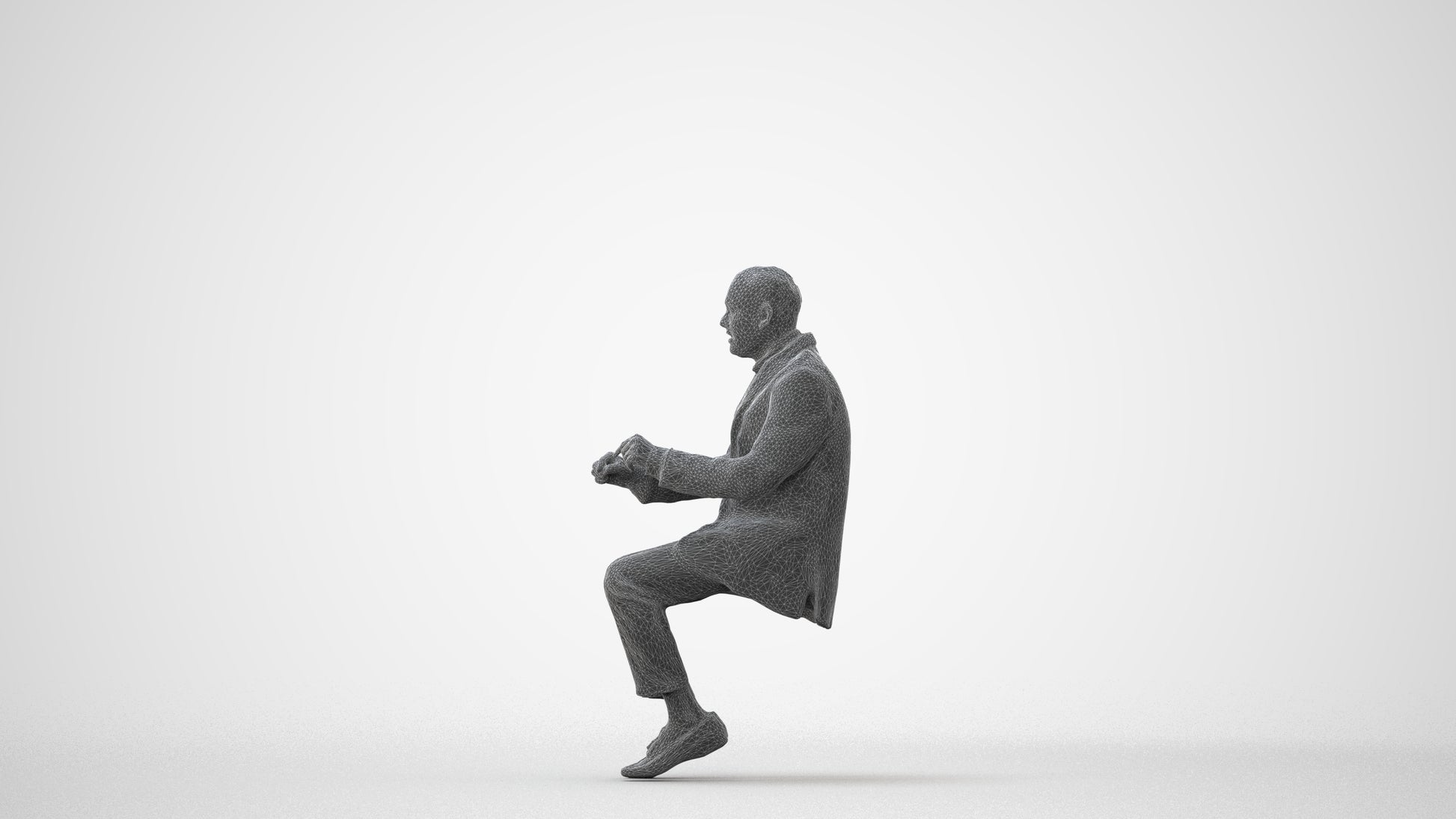 realistic 3D man business, scanned archviz people for Blender and 3ds Max, square thumbnail