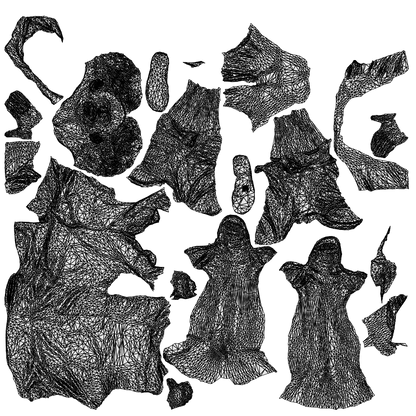 3D scanned man cycling casual, photorealistic archviz people for Enscape and SketchUp, wireframe top-down view