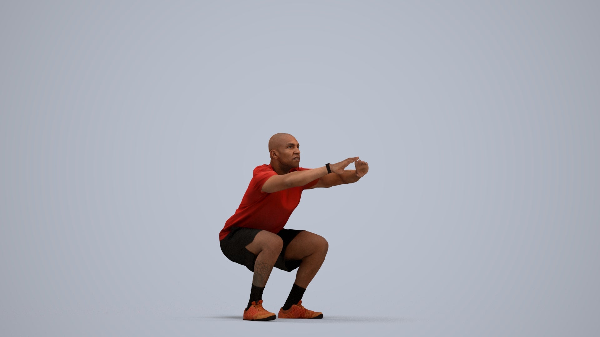 photogrammetry 3D man sport, realistic human model archviz FBX, standing pose render