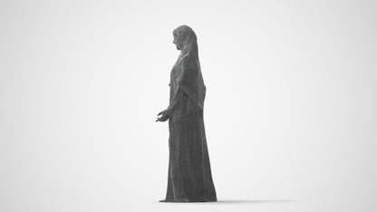 photogrammetry 3D woman standing, realistic human model archviz FBX, square thumbnail