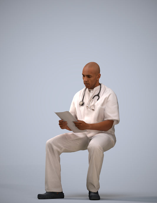 photogrammetry 3D man medical, realistic human model archviz FBX