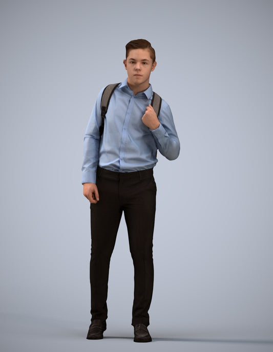 realistic 3D people boy kids, render-ready for V-Ray and Corona, FBX OBJ