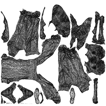 realistic 3D people man business, render-ready for V-Ray and Corona, FBX OBJ, wireframe top-down view