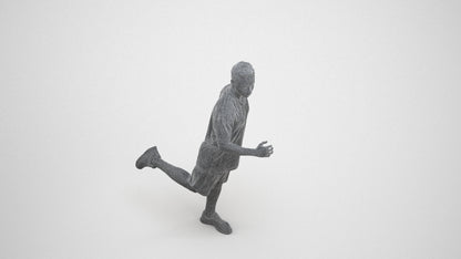realistic 3D people man sport, render-ready for V-Ray and Corona, FBX OBJ, wireframe three-quarter view