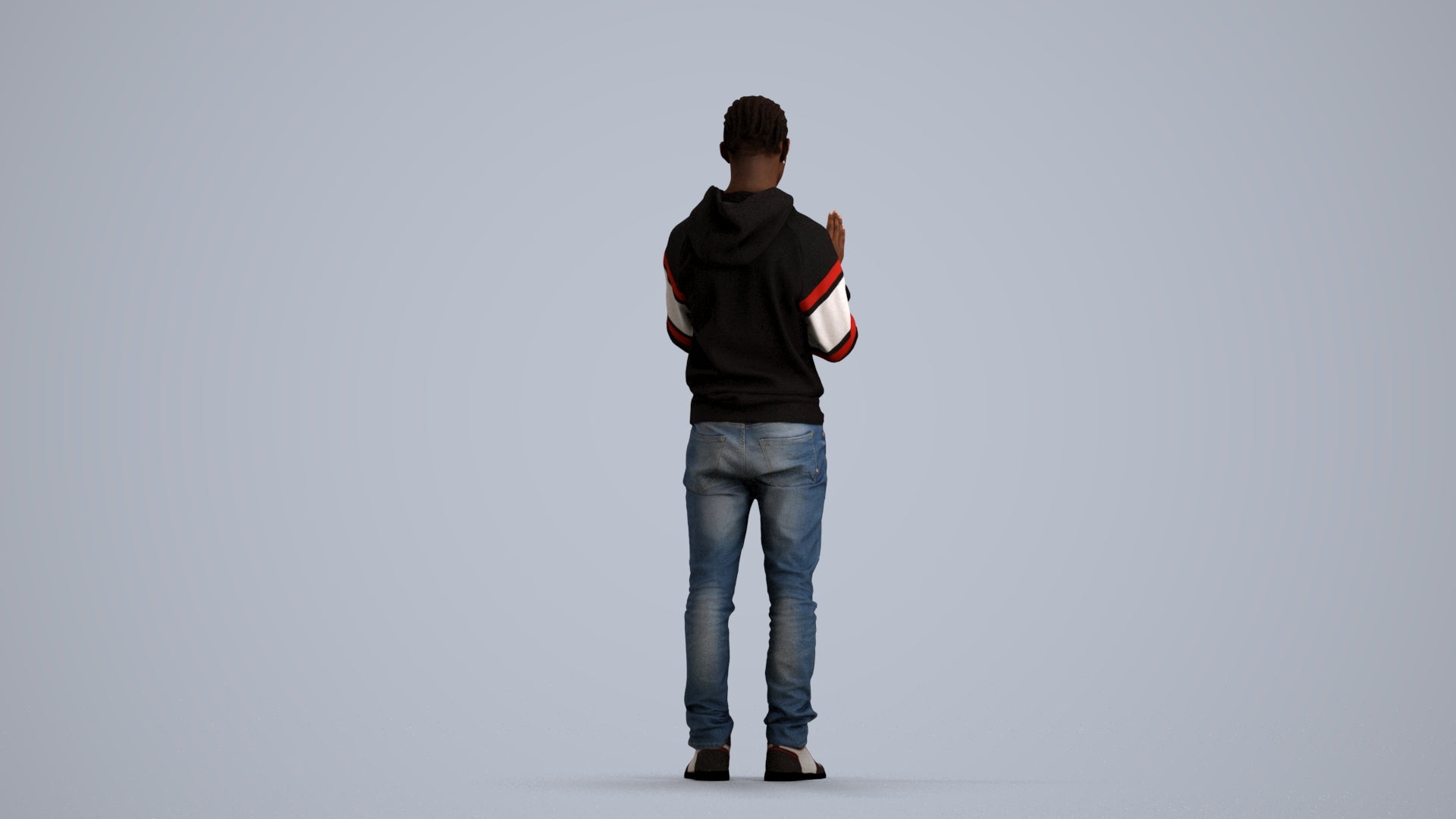 realistic 3D people boy casual kids, render-ready for V-Ray and Corona, FBX OBJ, front view render