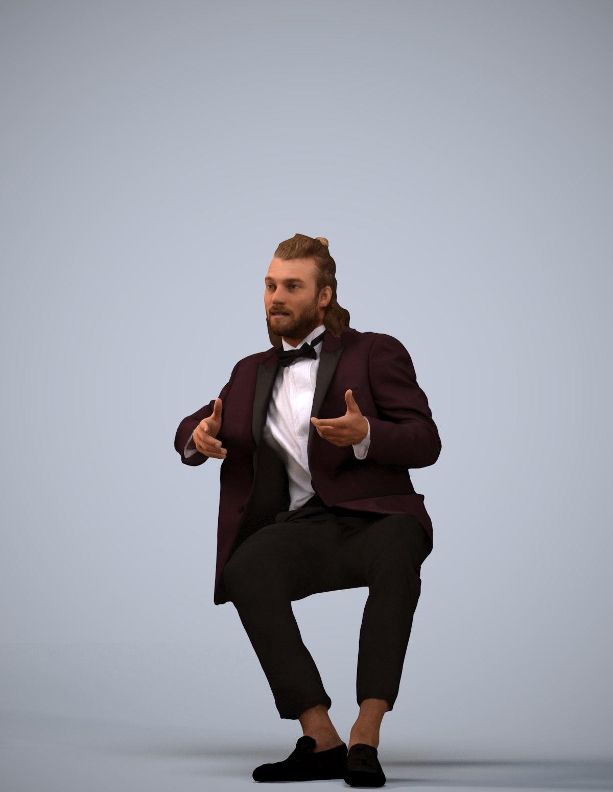 realistic 3D human man formal formalaffairs, archviz people FBX OBJ for Blender