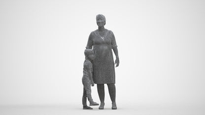 photogrammetry 3D girl casual kids, realistic human model archviz FBX, three-quarter front view render