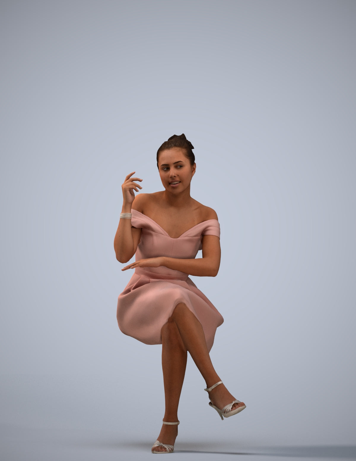3D people model woman formal formalaffairs, scanned human for 3ds Max rendering