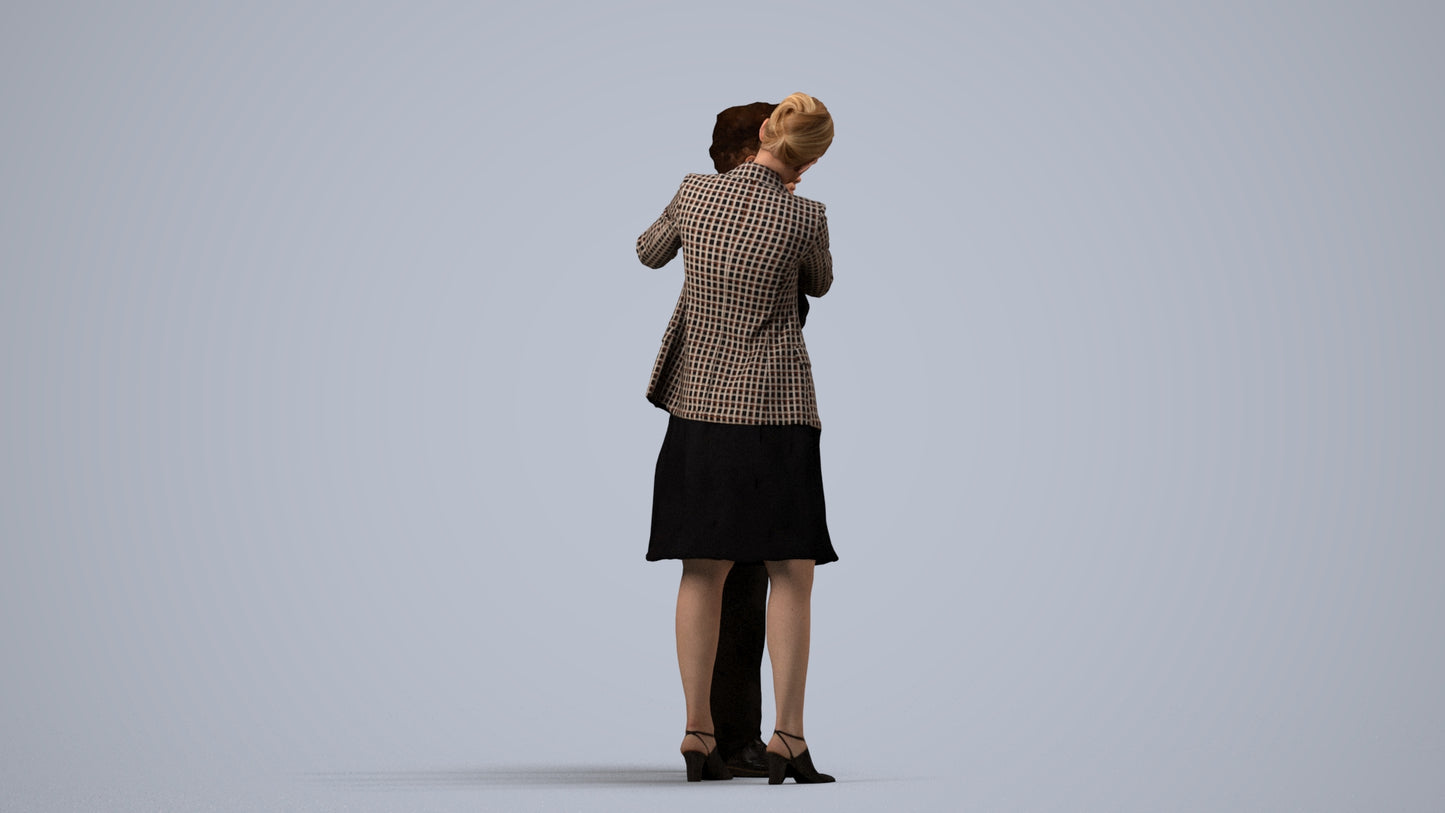 photogrammetry 3D girl kids, realistic human model archviz FBX, side view render