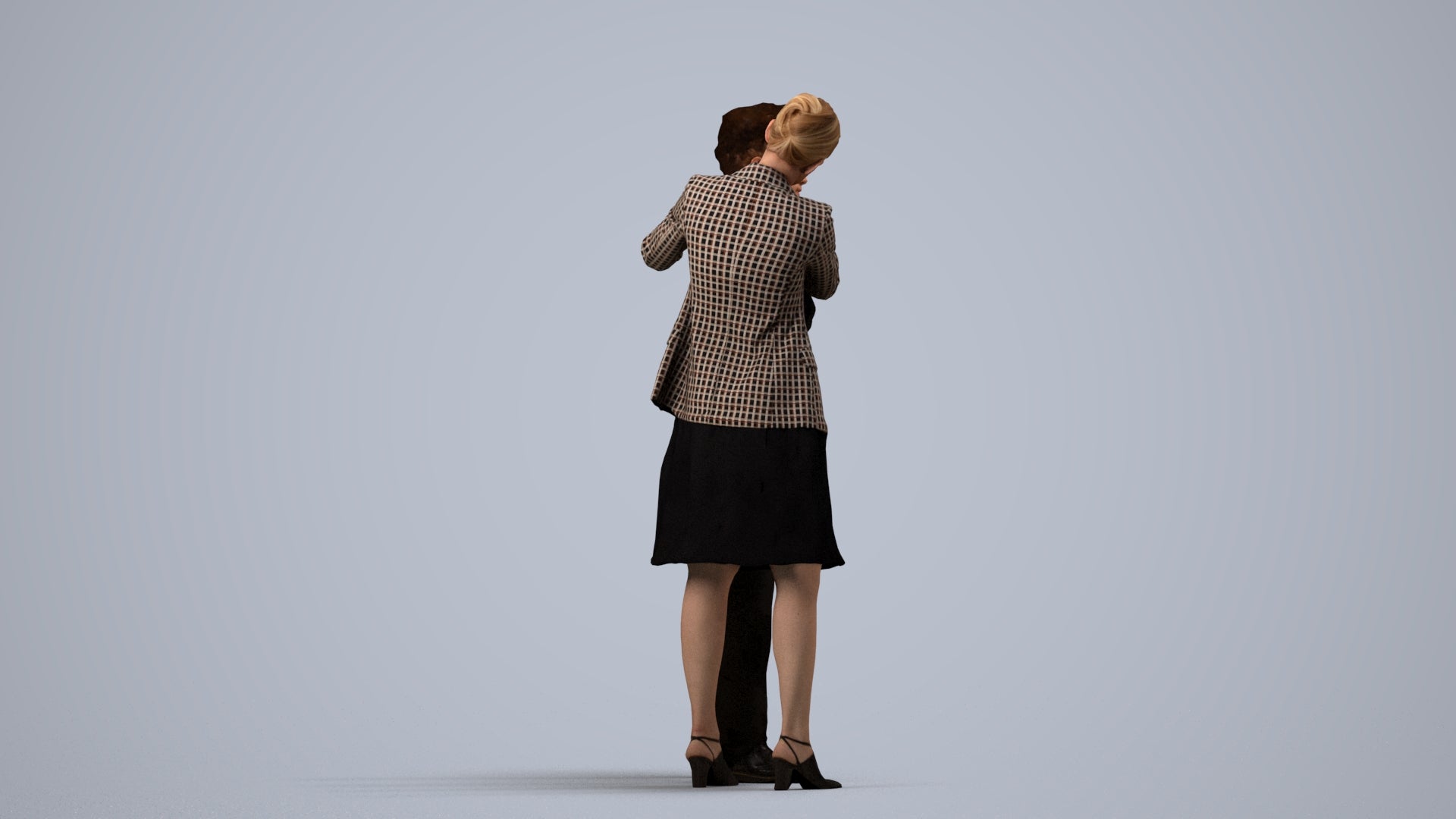 photogrammetry 3D girl kids, realistic human model archviz FBX, side view render