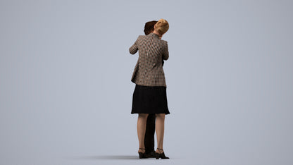 photogrammetry 3D girl kids, realistic human model archviz FBX, side view render