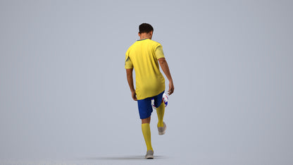 scanned 3D man sport, photogrammetry people for Enscape and V-Ray, side view render