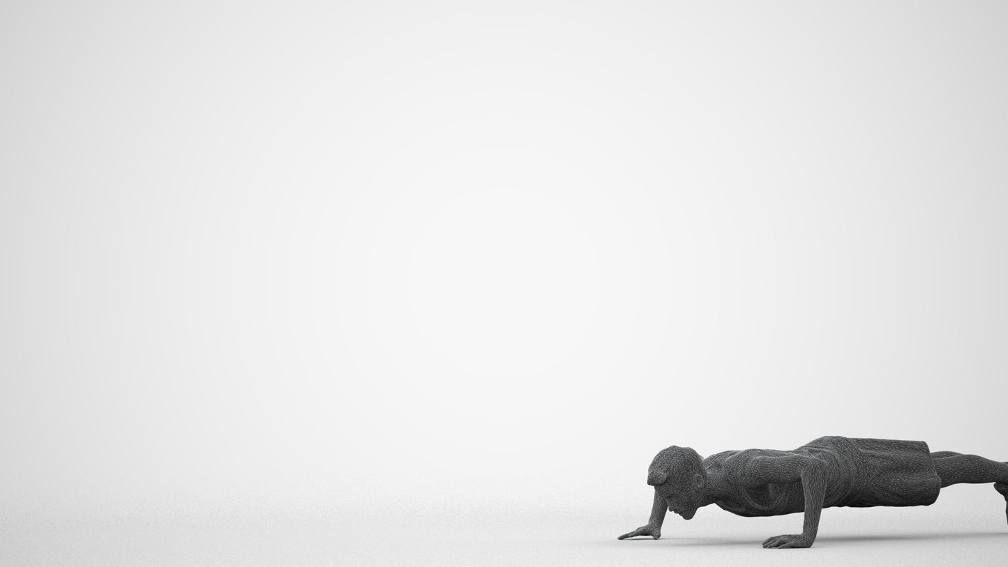 3D people model man sport, scanned human for 3ds Max rendering, square thumbnail