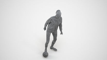 realistic 3D woman sport, scanned archviz people for Blender and 3ds Max, wireframe three-quarter view
