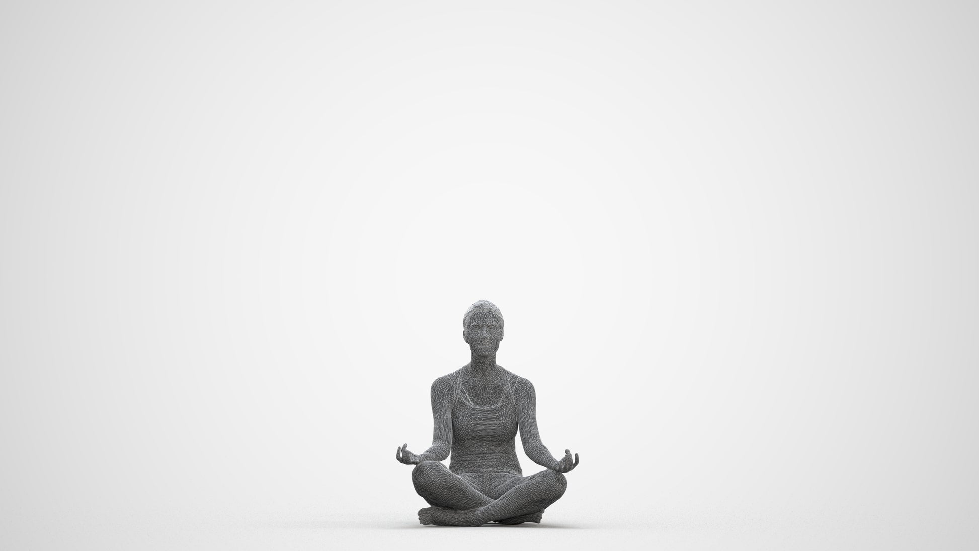 3D people model woman sport, scanned human for 3ds Max rendering, three-quarter front view render