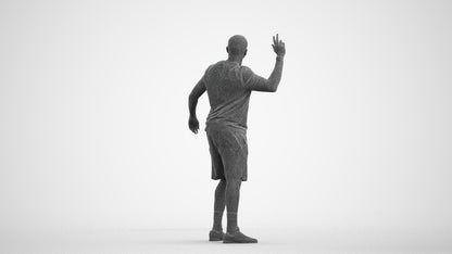 photogrammetry 3D man sport, realistic human model archviz FBX, wireframe front view