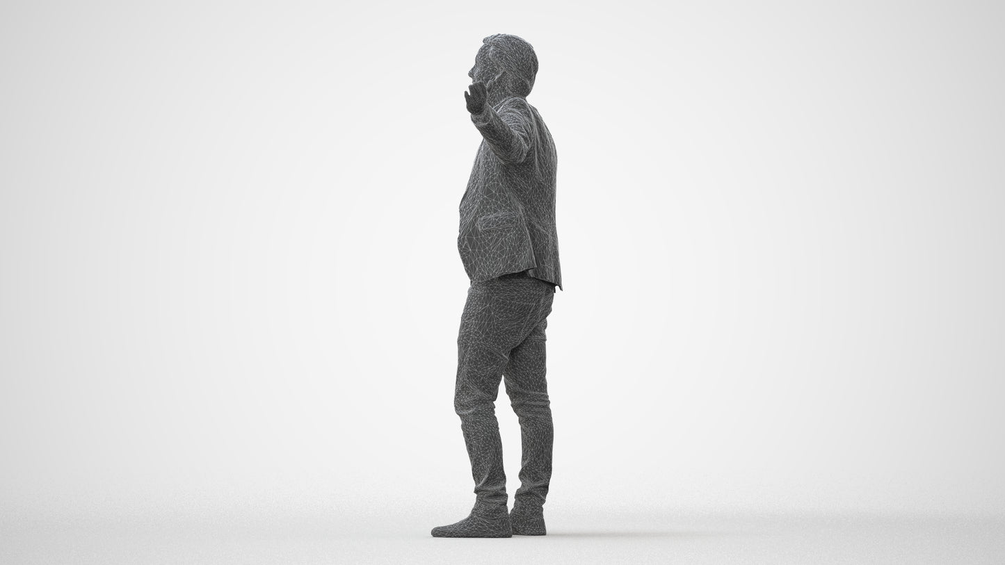 photogrammetry 3D man business, realistic human model archviz FBX, square thumbnail