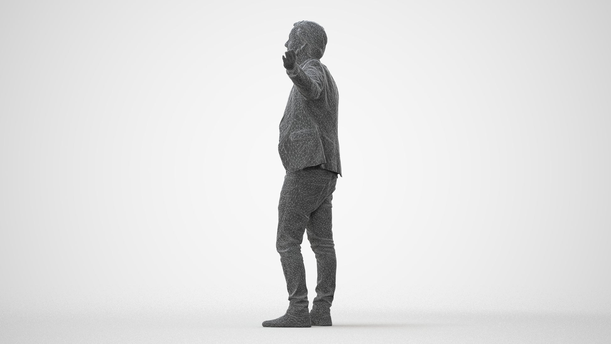 photogrammetry 3D man business, realistic human model archviz FBX, square thumbnail