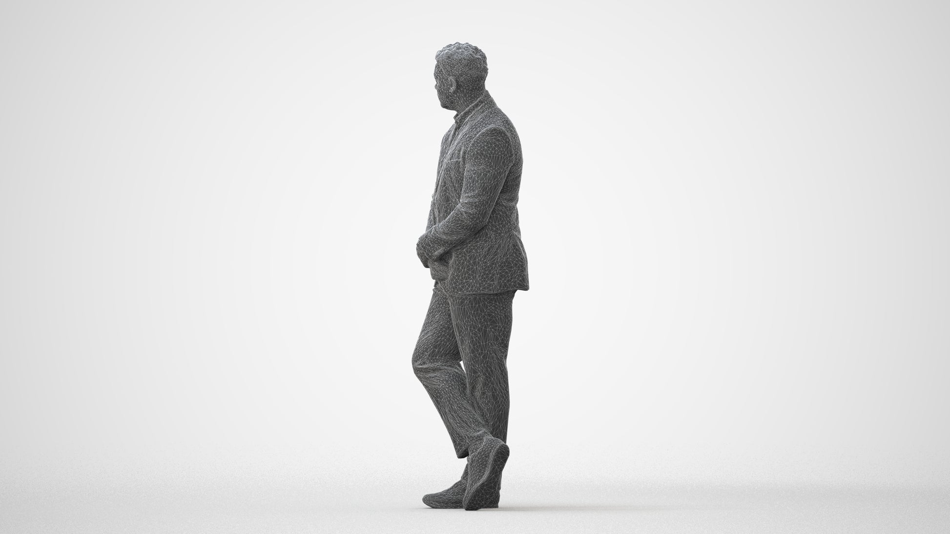 realistic 3D man business, scanned archviz people for Blender and 3ds Max, square thumbnail
