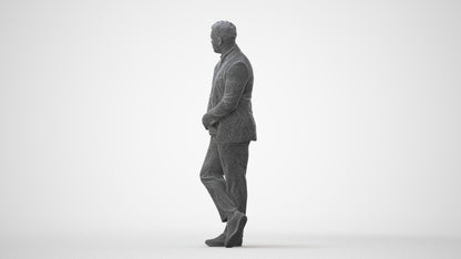 realistic 3D man business, scanned archviz people for Blender and 3ds Max, square thumbnail