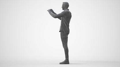 3D human model man casual standing, photogrammetry scanned person for archviz, square thumbnail