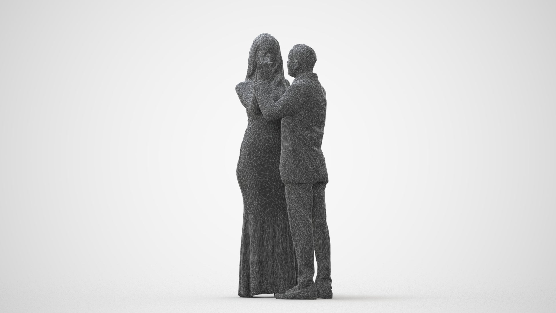 realistic 3D man formal dancing, scanned archviz people for Blender and 3ds Max, square thumbnail