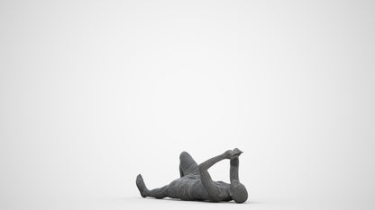 scanned 3D man pool, photogrammetry people for Enscape and V-Ray, three-quarter front view render