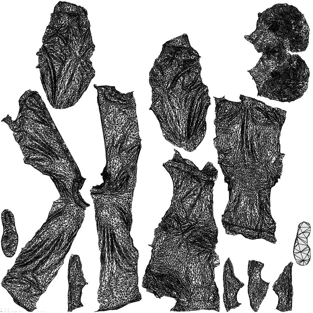 3D people model man casual standing, scanned human for 3ds Max rendering, wireframe top-down view