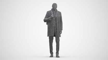photogrammetry 3D man business, realistic human model archviz FBX, three-quarter front view render