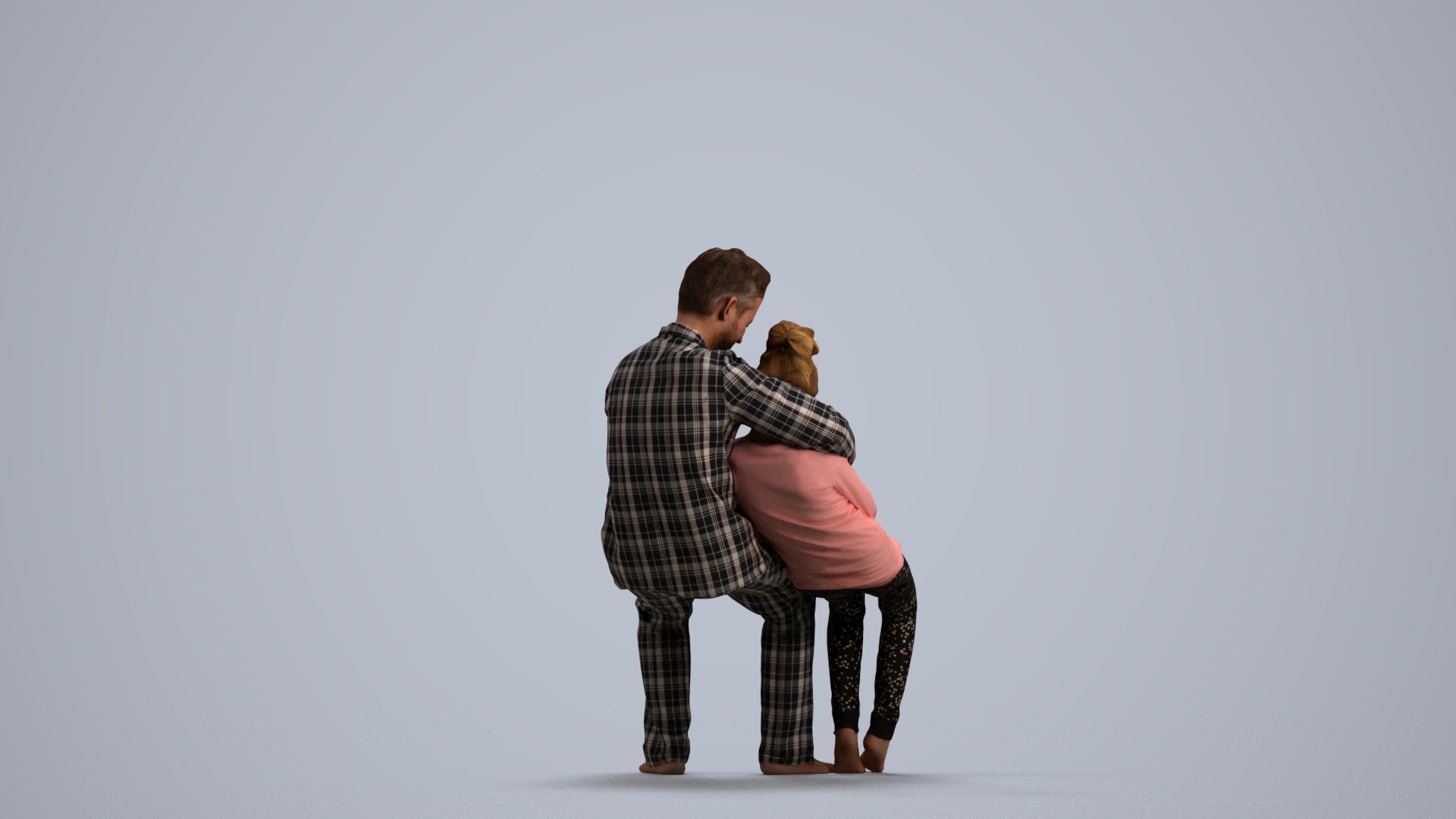 photogrammetry 3D girl kids, realistic human model archviz FBX, front view render