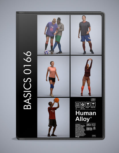 photogrammetry 3D people sport collection, 5 realistic human models archviz FBX