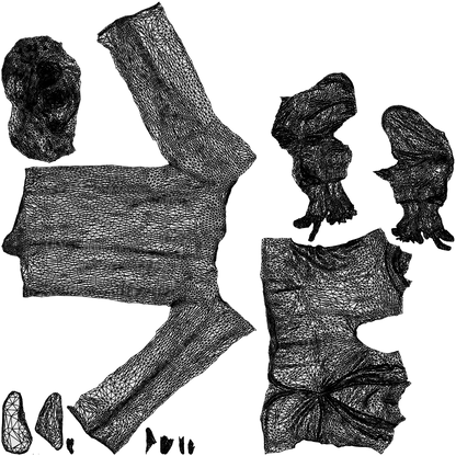scanned 3D woman business, photogrammetry people for Enscape and V-Ray, wireframe top-down view