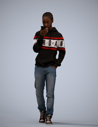 3D people model boy casual kids, scanned human for 3ds Max rendering