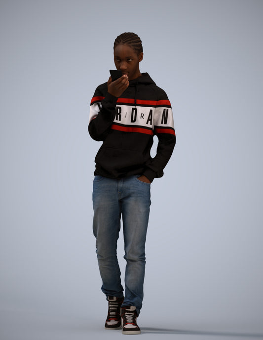 3D people model boy casual kids, scanned human for 3ds Max rendering