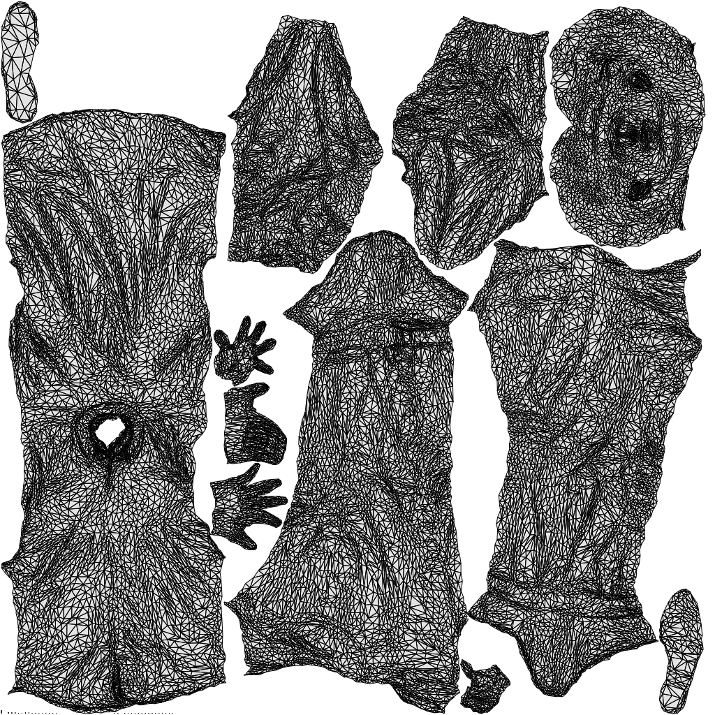 3D human model man casual walking, photogrammetry scanned person for archviz, wireframe top-down view